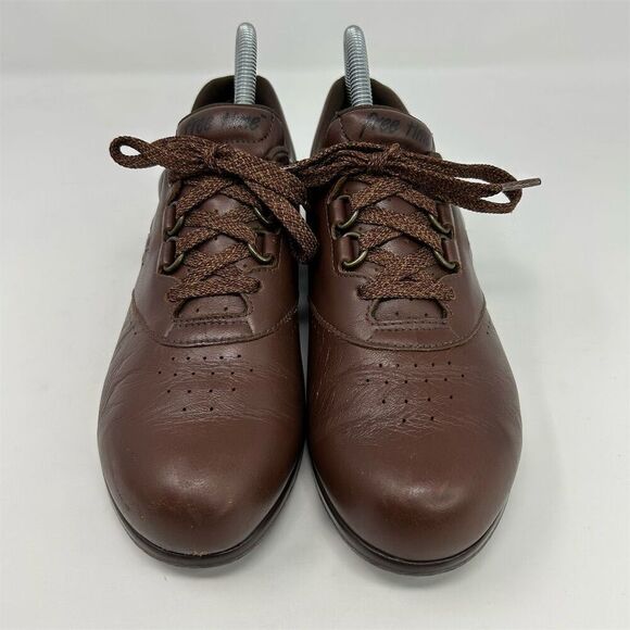 SAS Women's Free Time Brown Leather Lace Up Walking Shoes Size 7.5 M Casual - Picture 6 of 16